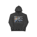 Black washed grey hoodie with 2001 A Space Odyssey Stanley Kubrick graphic on a white background