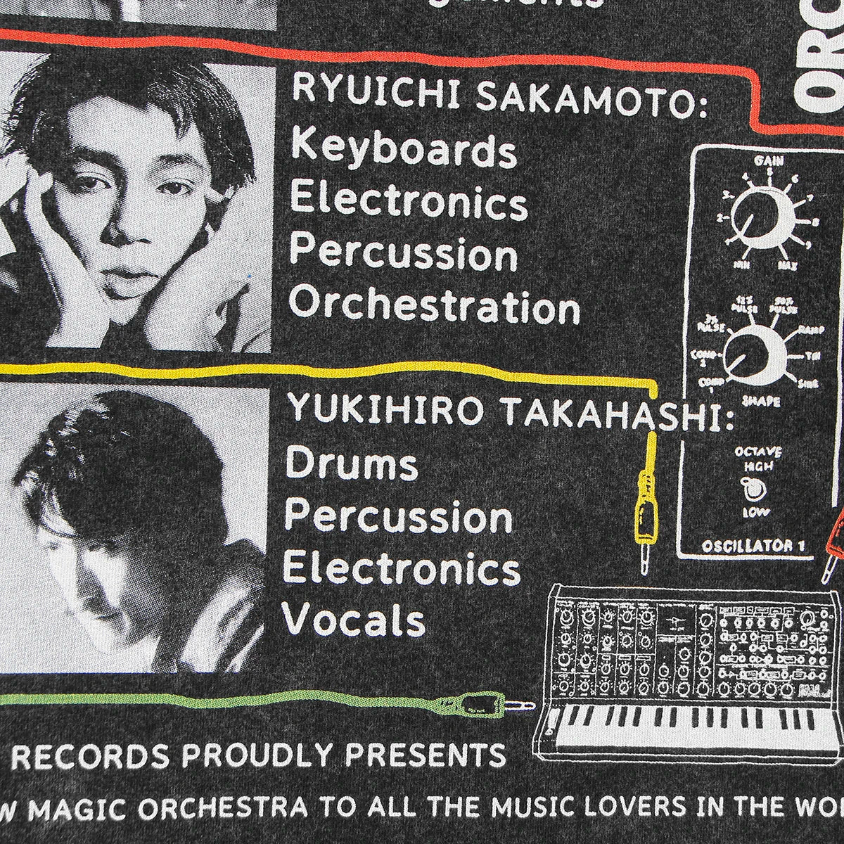 From The Land Of Micro Electronics Yellow Magic Orchestra Hosono Sakamoto Takahashi Cotton T-Shirt