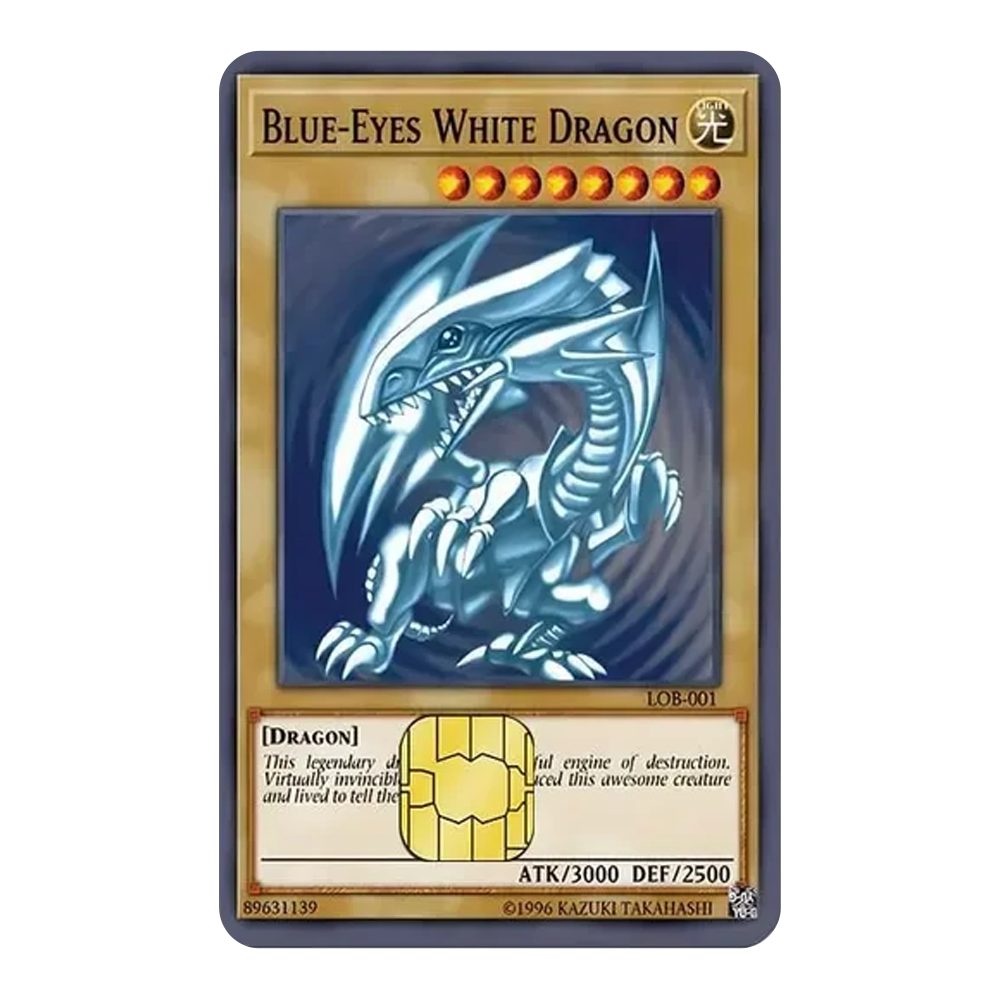Blue-Eyes White Dragon YGO! TCG Card Cover Sticker