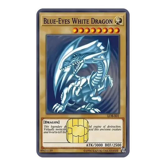 Blue-Eyes White Dragon YGO! TCG Card Cover Sticker