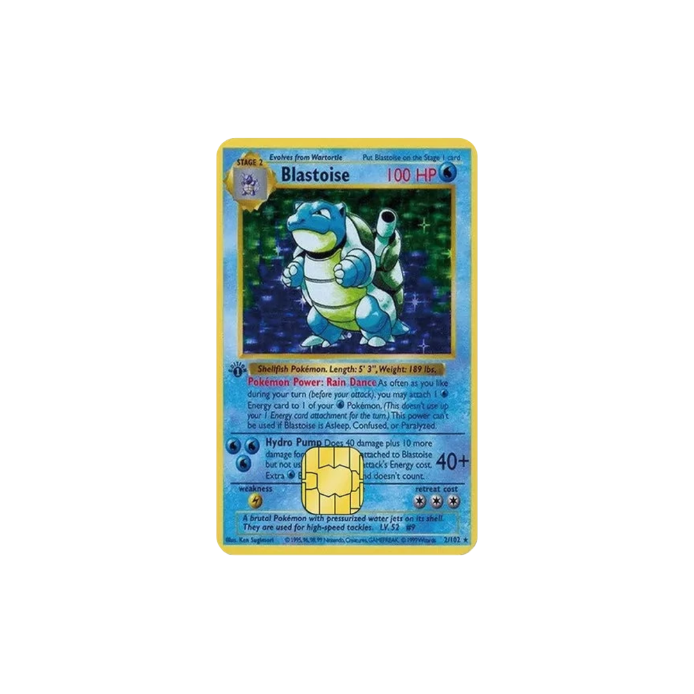 Blastoise PKMN TCG Card Cover Sticker