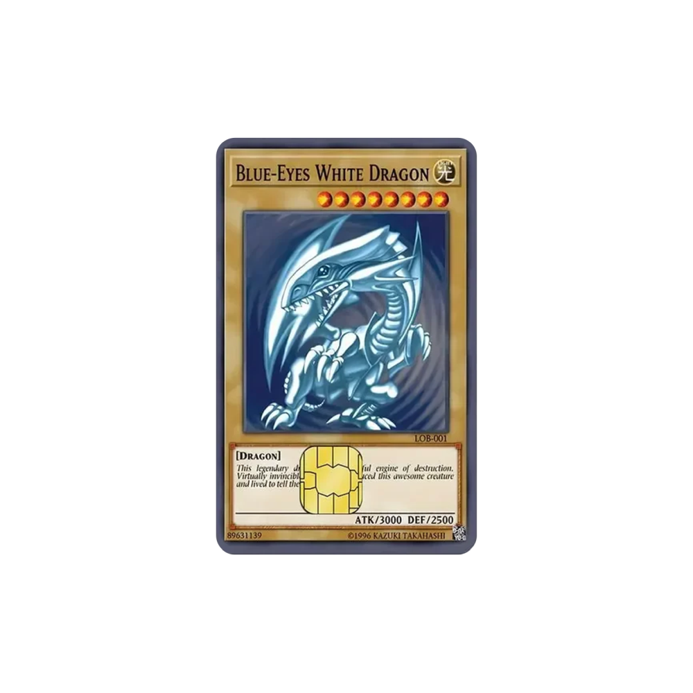 Blue-Eyes White Dragon YGO! TCG Card Cover Sticker