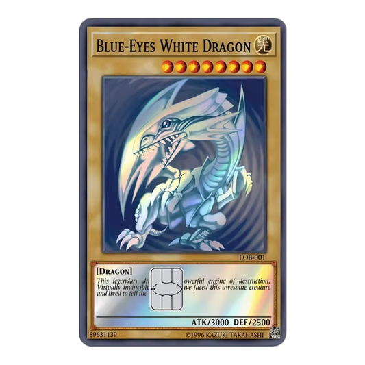 HOLO Blue-Eyes White Dragon YGO! TCG Card Cover Sticker