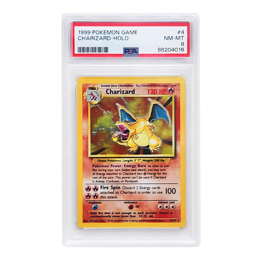 Charizard HOLO Pokémon TCG 1999 PSA 8 NM-MT