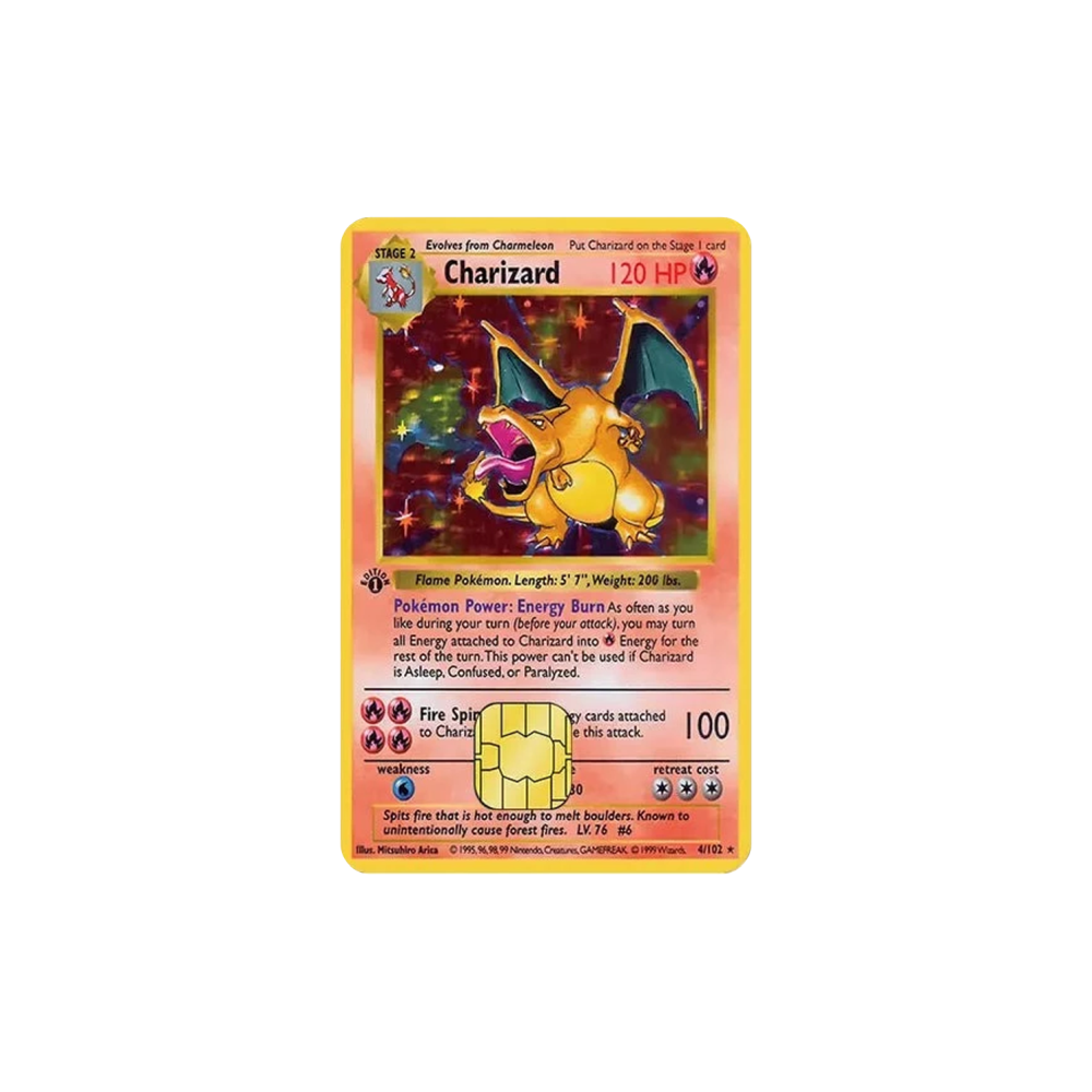 Charizard PKMN TCG Card Cover Sticker
