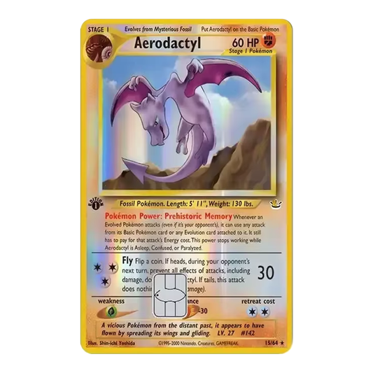 HOLO Aerodactyl PKMN TCG Card Cover Sticker