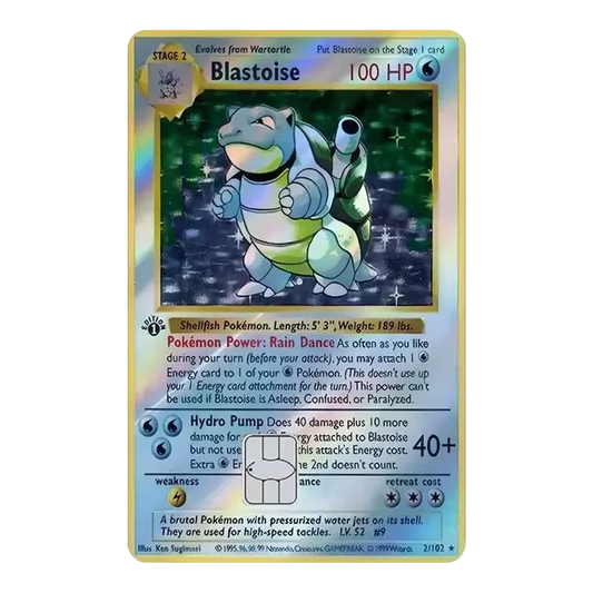 HOLO Blastoise PKMN TCG Card Cover Sticker