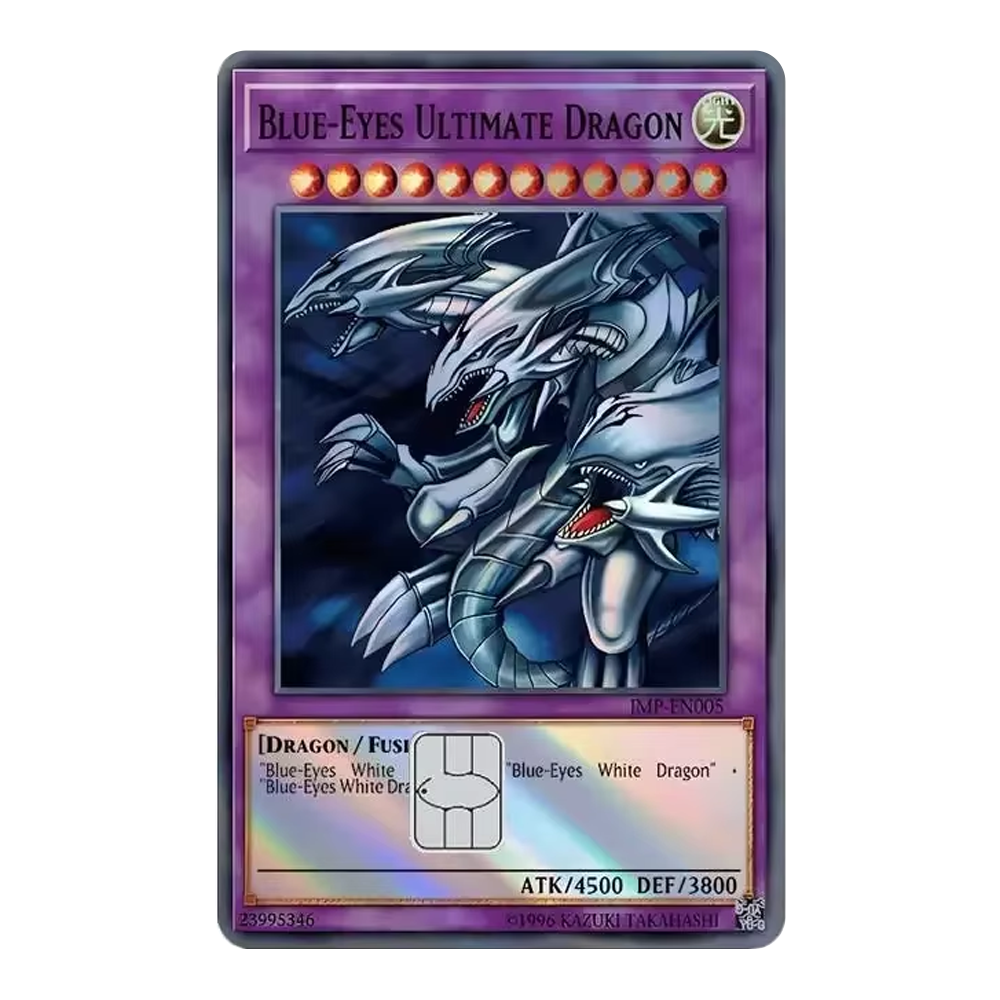 HOLO Blue-Eyes Ultimate Dragon YGO! TCG Card Cover Sticker
