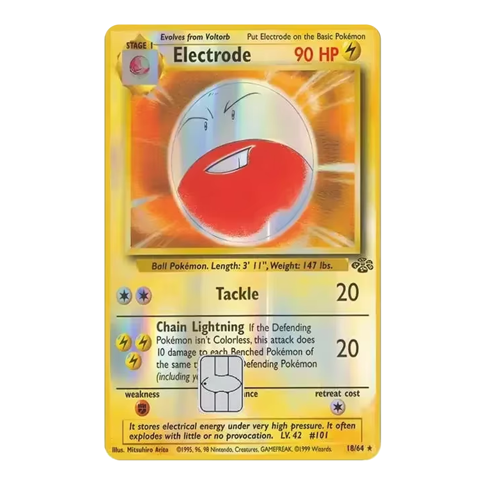 HOLO Electrode PKMN TCG Card Cover Sticker