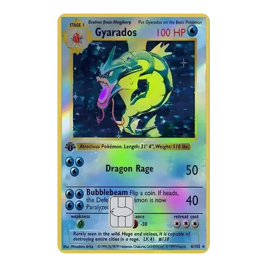 HOLO Gyarados PKMN TCG Card Cover Sticker