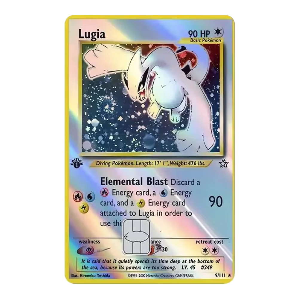 HOLO Lugia PKMN TCG Card Cover Sticker