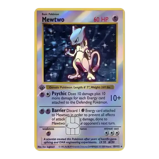 HOLO Mewtwo PKMN TCG Card Cover Sticker