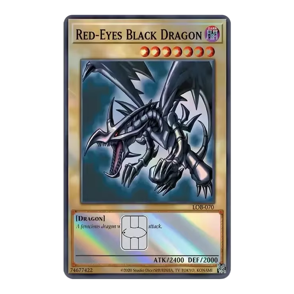 HOLO Red-Eyes Black Dragon YGO! TCG Card Cover Sticker