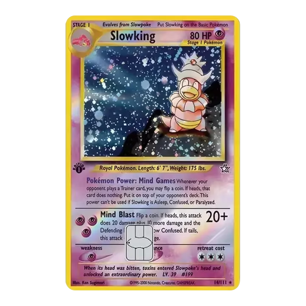 HOLO Slowking PKMN TCG Card Cover Sticker