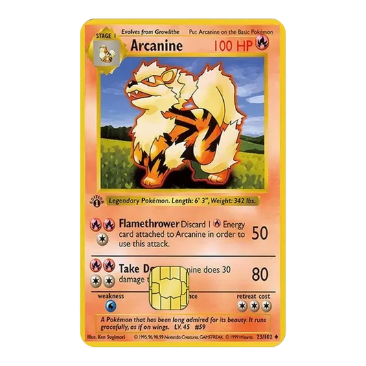 Arcanine PKMN TCG Card Cover Sticker