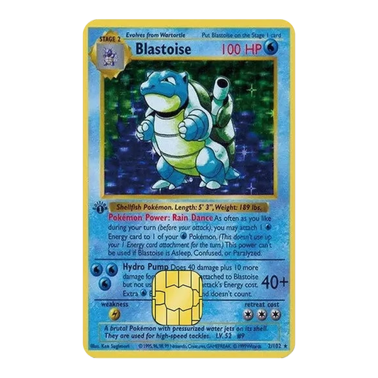 Blastoise PKMN TCG Card Cover Sticker