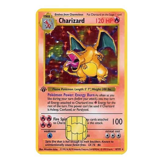 Charizard PKMN TCG Card Cover Sticker