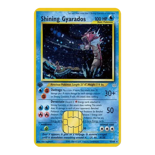Shining Gyarados PKMN TCG Card Cover Sticker