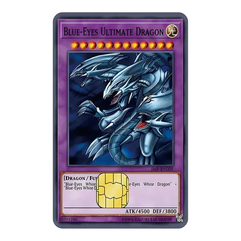 Blue-Eyes Ultimate Dragon YGO! TCG Card Cover Sticker