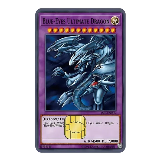 Blue-Eyes Ultimate Dragon YGO! TCG Card Cover Sticker