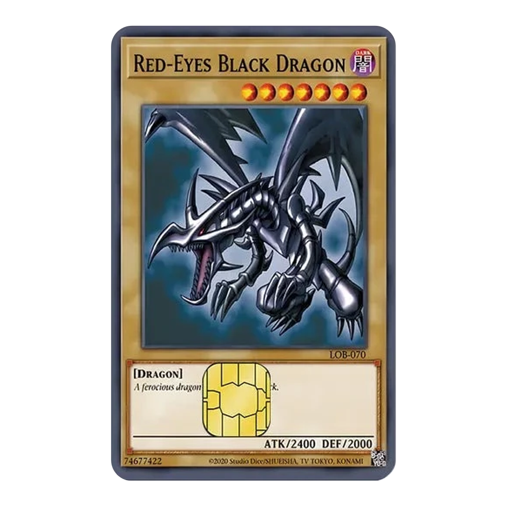 Red-Eyes Black Dragon YGO! TCG Card Cover Sticker