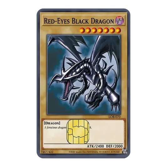 Red-Eyes Black Dragon YGO! TCG Card Cover Sticker