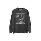 Dark grey long-sleeve shirt with Kuei Chih Hung 'Hex' graphic and text on a white background