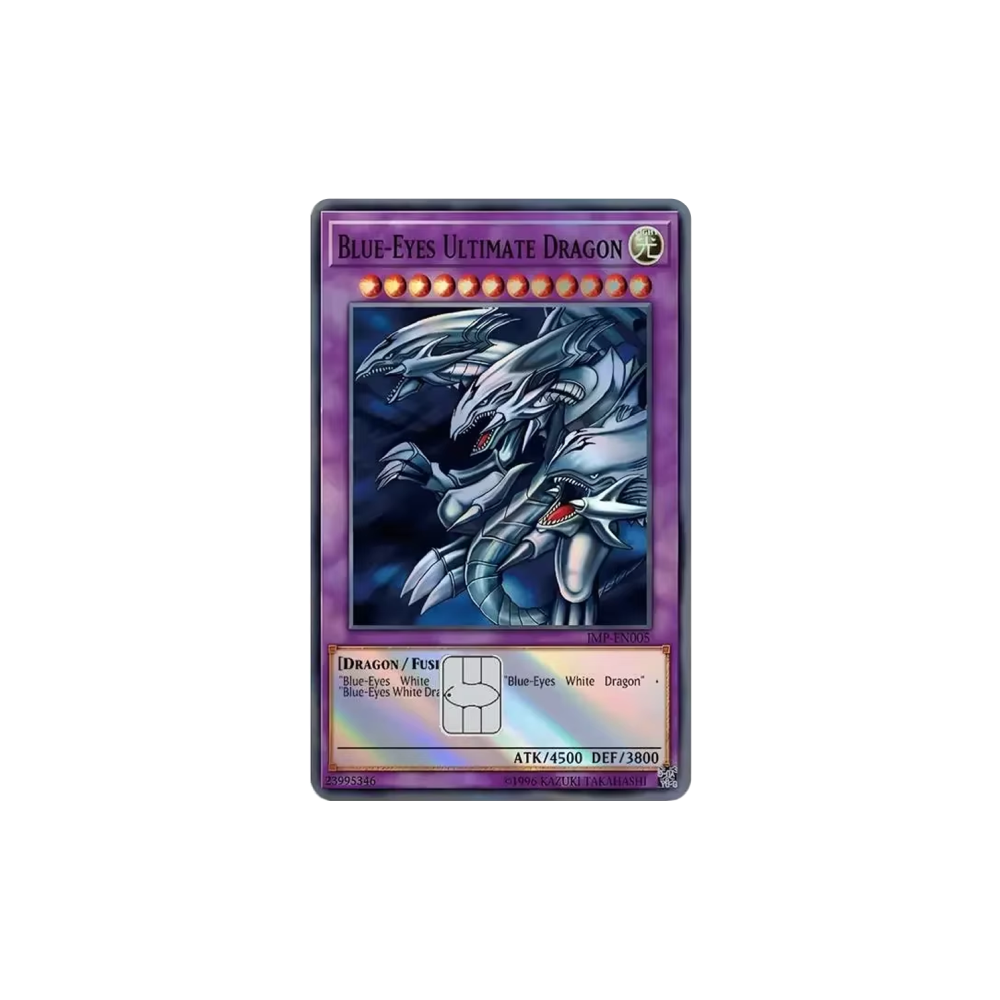 HOLO Blue-Eyes Ultimate Dragon YGO! TCG Card Cover Sticker