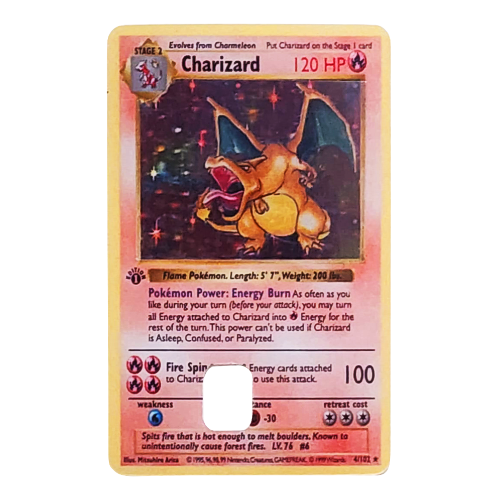 Charizard PKMN TCG Card Cover Sticker by gbdreams