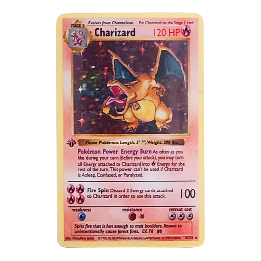 HOLO Charizard PKMN TCG Credit Card Cover