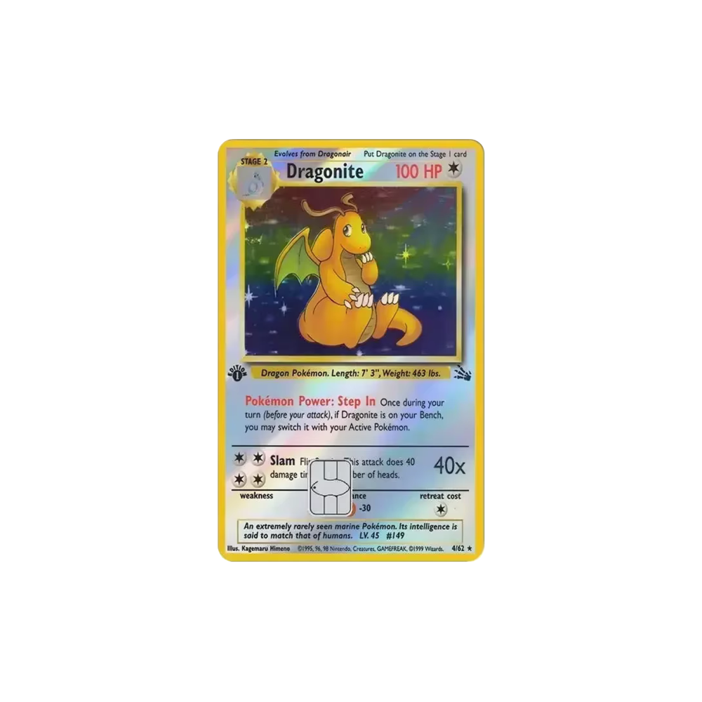 HOLO Dragonite PKMN TCG Card Cover Sticker