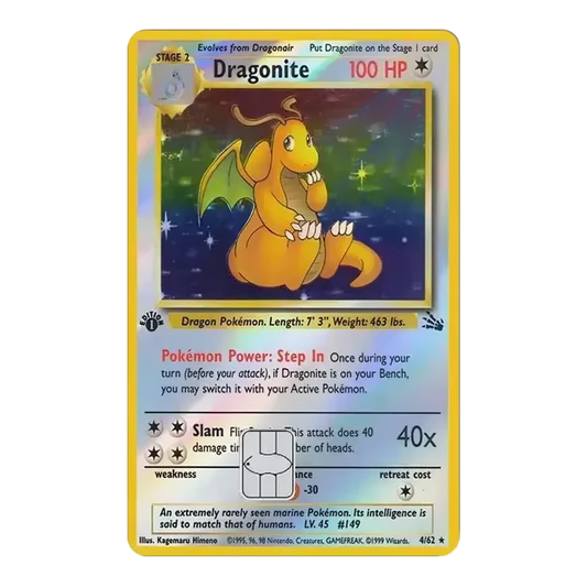 HOLO Dragonite PKMN TCG Card Cover Sticker
