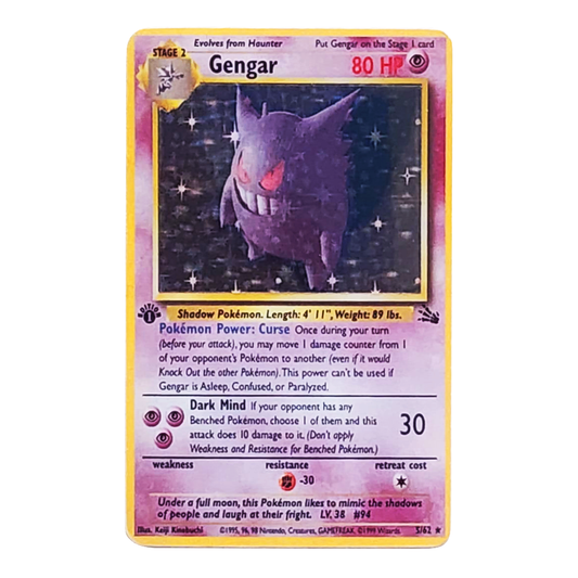 HOLO Gengar PKMN TCG Credit Card Cover