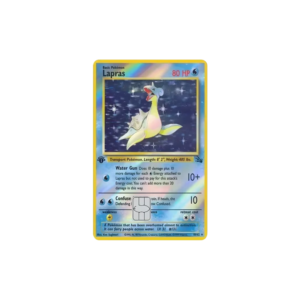 HOLO Lapras PKMN TCG Card Cover Sticker