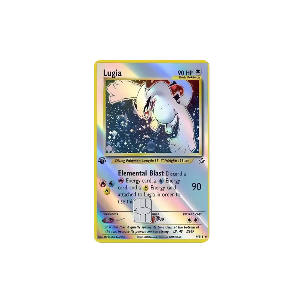 HOLO Lugia PKMN TCG Card Cover Sticker