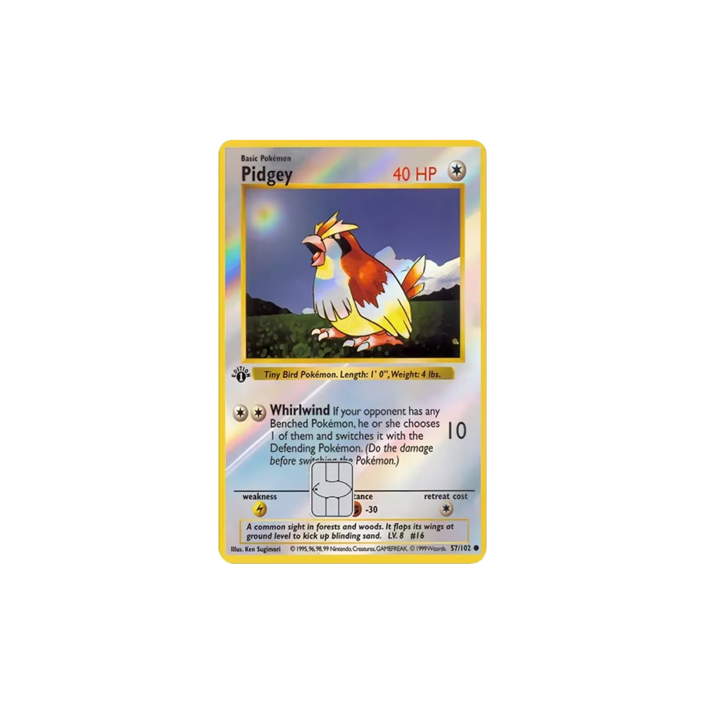 HOLO Pidgey PKMN TCG Card Cover Sticker