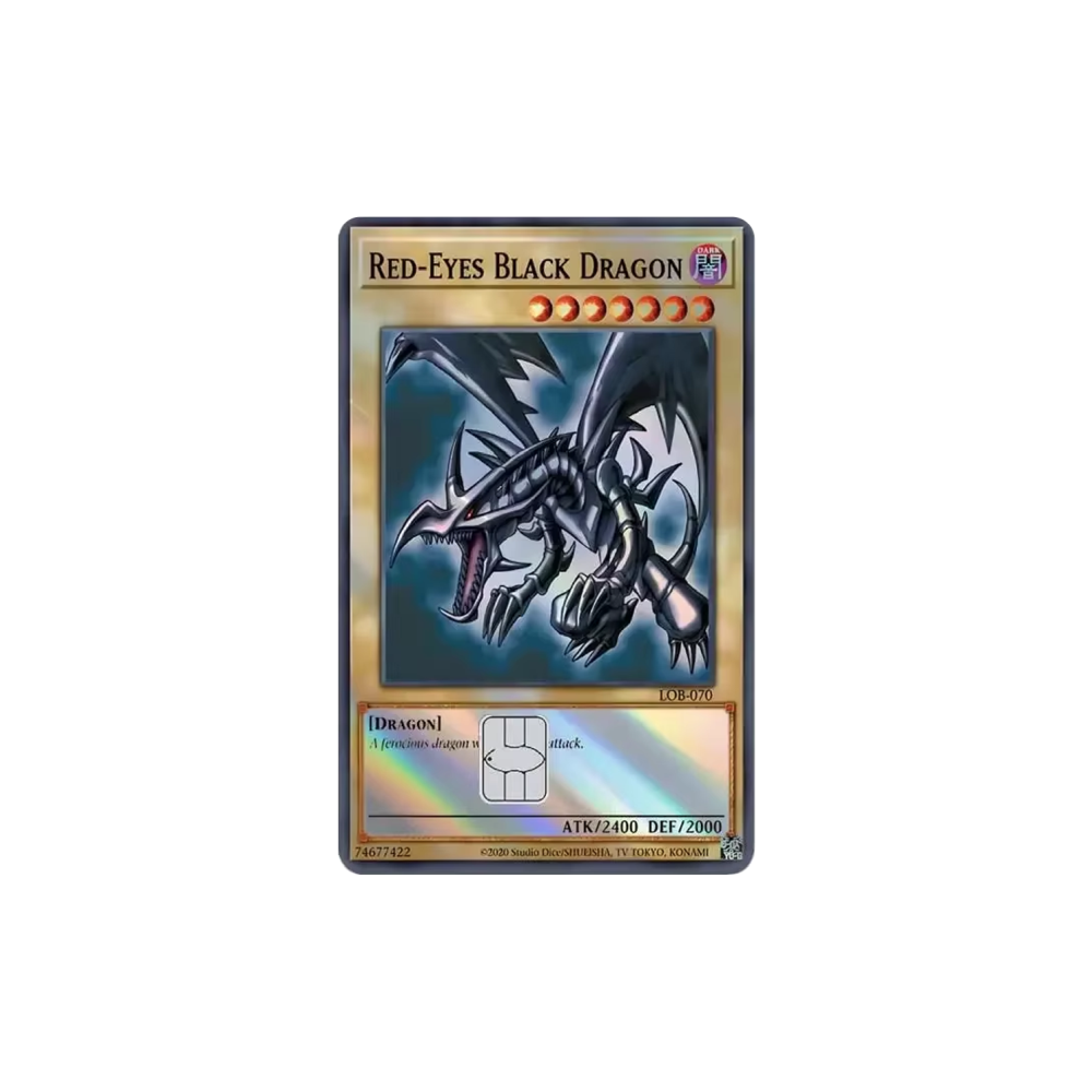 HOLO Red-Eyes Black Dragon YGO! TCG Card Cover Sticker