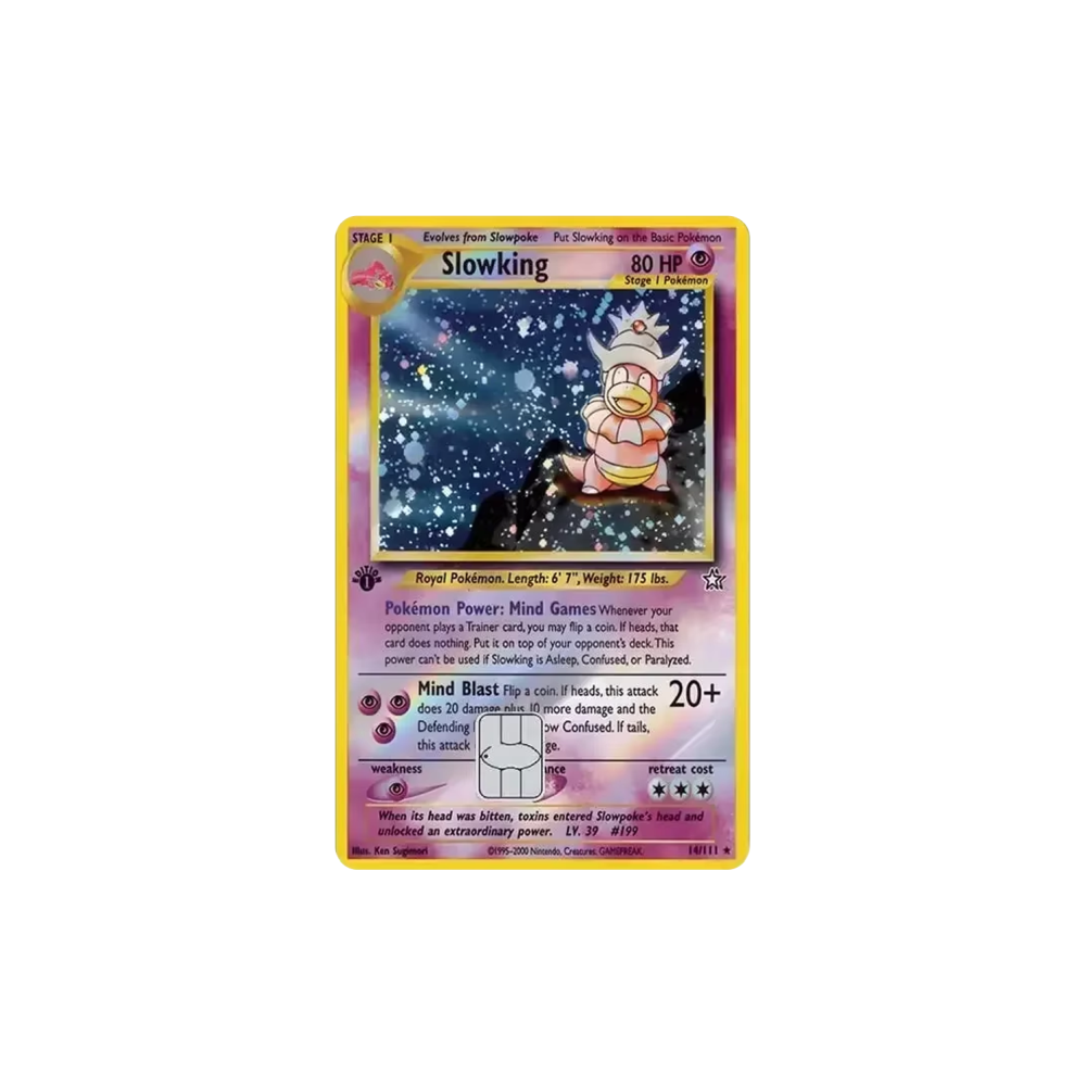 HOLO Slowking PKMN TCG Card Cover Sticker