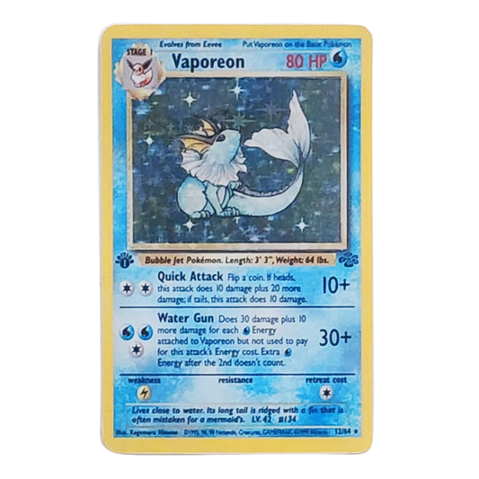 HOLO Vaporeon PKMN TCG Credit Card Cover