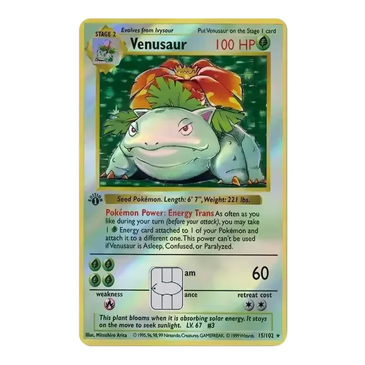 HOLO Venusaur PKMN TCG Card Cover Sticker