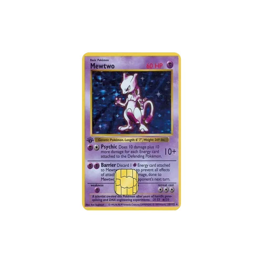 Mewtwo PKMN TCG Card Cover Sticker