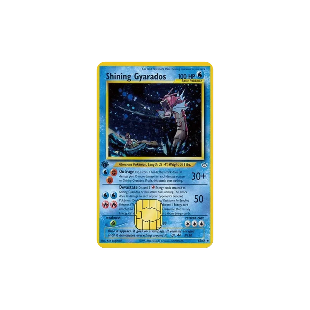 Shining Gyarados PKMN TCG Card Cover Sticker