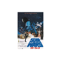 Vintage 'Star Wars' movie poster with characters and spacecraft in space.