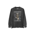 Dark grey long-sleeve shirt with Arnold Schwarzenegger 'The Terminator' graphic on a white background