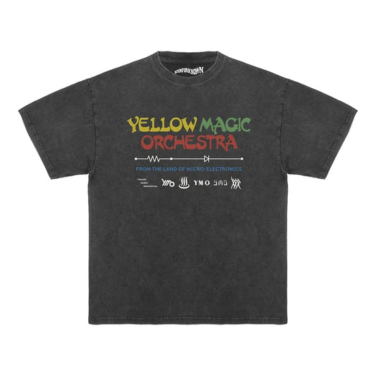 From The Land Of Micro Electronics Yellow Magic Orchestra Hosono Sakamoto Takahashi Cotton T-Shirt