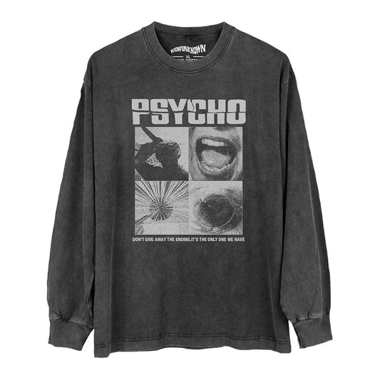 Psycho Alfred Hitchcock Cotton Long Sleeve Shirt