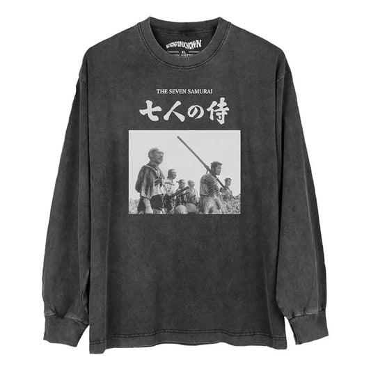 The Seven Samurai Akira Kurosawa Cotton Long Sleeve Shirt