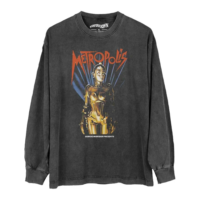 Metropolis Fritz Lang Cotton Long Sleeve Shirt