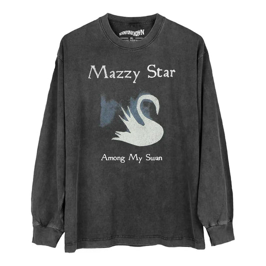 Among My Swan Mazzy Star Cotton Long Sleeve Shirt