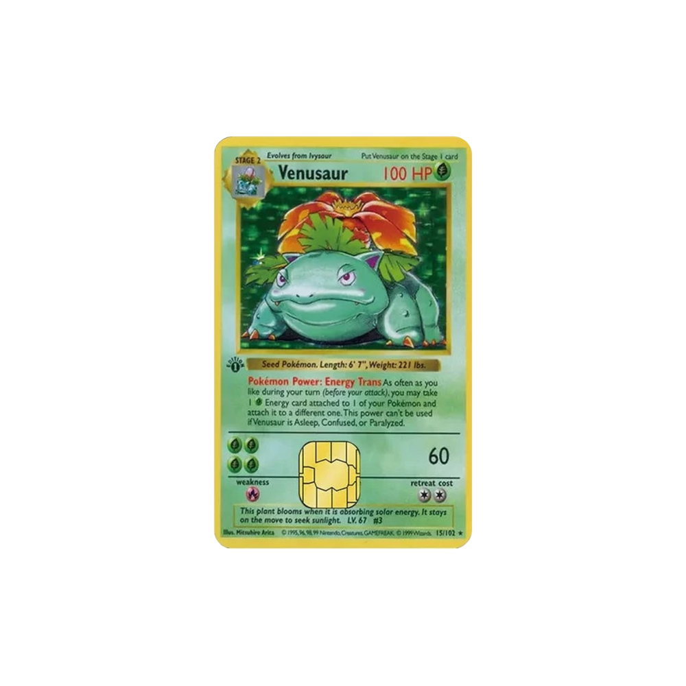 Venusaur PKMN TCG Card Cover Sticker